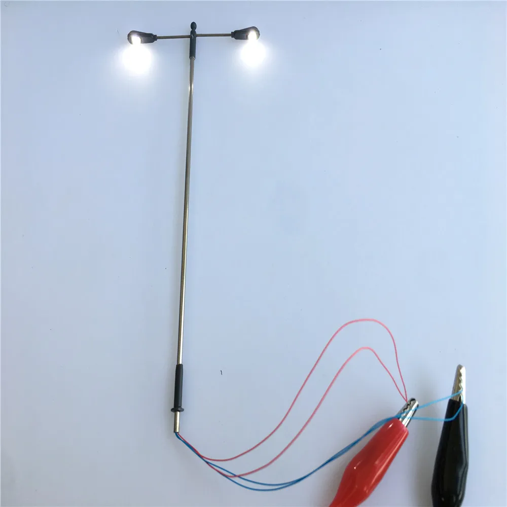 20pcs 1:75-200 Scale Model Railway Train Lamp Post Street Lights LED 3V Miniature Models Building Scenery - Image 4