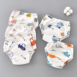 Bebê fraldas de algodão fraldas à prova dwaterproof água reutilizável fralda potty treinamento roupa interior fralda mudando bebê algodão calças de treinamento