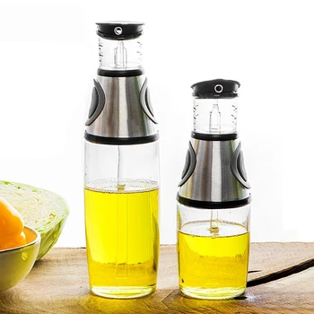 

2Pcs/Set 250/500Mloz Olive Oil Dispenser Bottle Set Oil Vinegar Cruet with Drip-Free Spouts Kitchen Gadgets