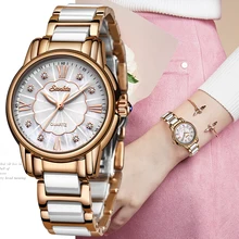 SUNKTA роскошные часы со стразами женские водонепроницаемые часы из розового золота со стальным ремешком женские наручные часы лучший бренд часы Relogio Feminino
