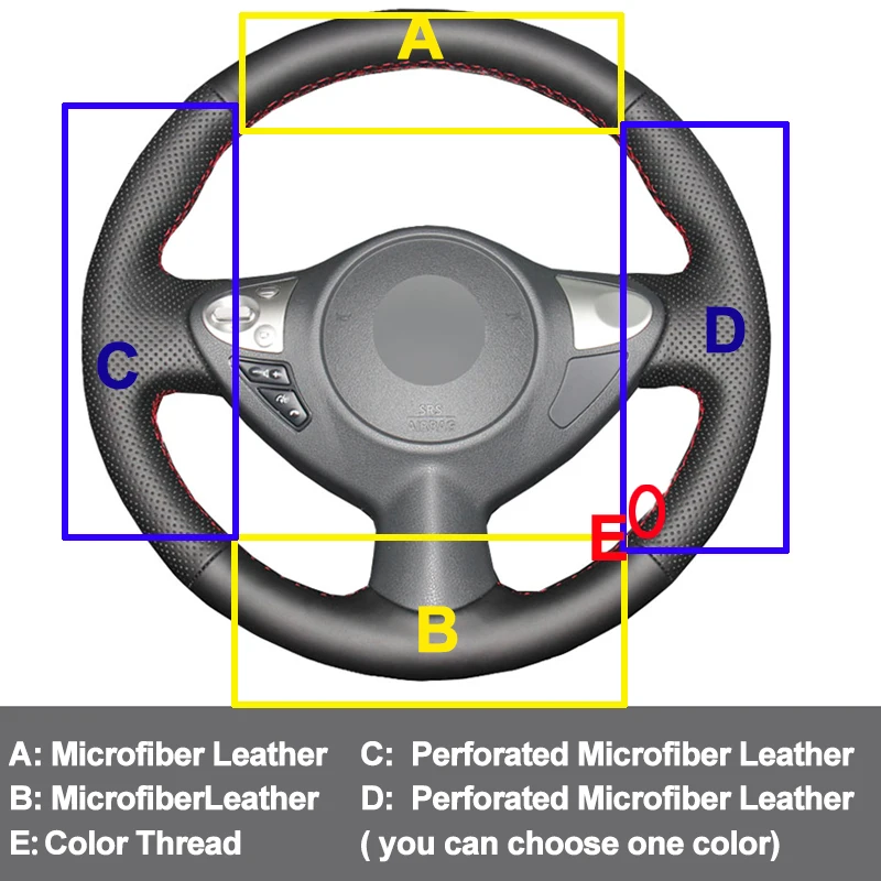 Автомобильная крышка рулевого колеса для Infiniti FX FX35 FX37 FX50 2009-2013 QX70- Nissan Juke Maxima sentra SV Volant 2012