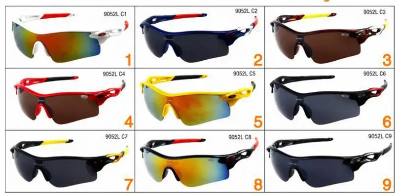 Стиль Oak Radar спортивные солнцезащитные очки мужские Красочные цельные солнцезащитные очки для улицы Езда зеркало 9052