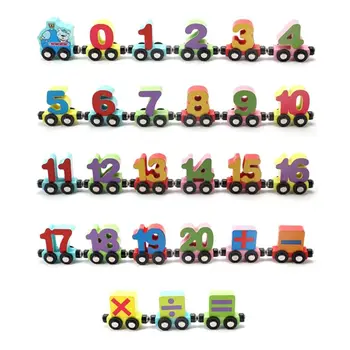 

Wooden Number Train Puzzle Set Educational Learning Toy for Kids Preschool Gift Kindergarten Props