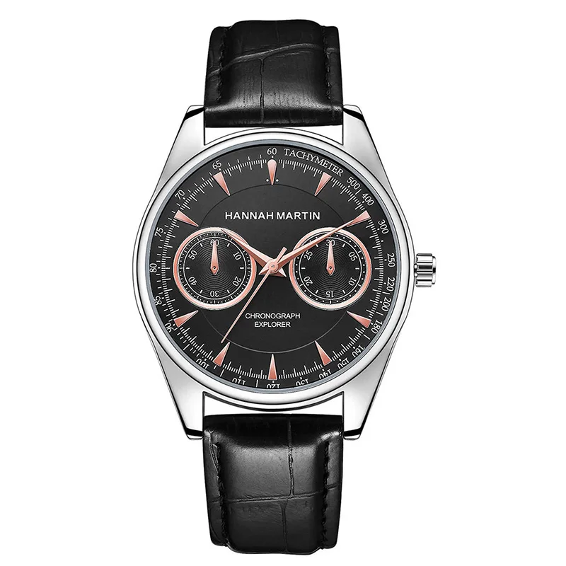 

Hannah Martin Men Watches Quartz Sports Pilot's Wristwatches For Male Small Dials Design Business Relogio Masculino Trendy Style