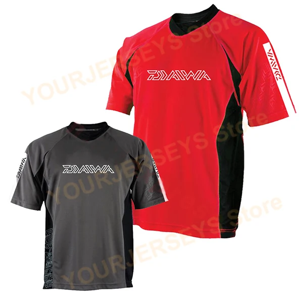 

2020 New Style Daiwa Performance Fishing Shirt Men UPF 50 UV Sun Protection Quick Dry Mesh Cooling Short Sleeve Fishing Clothes