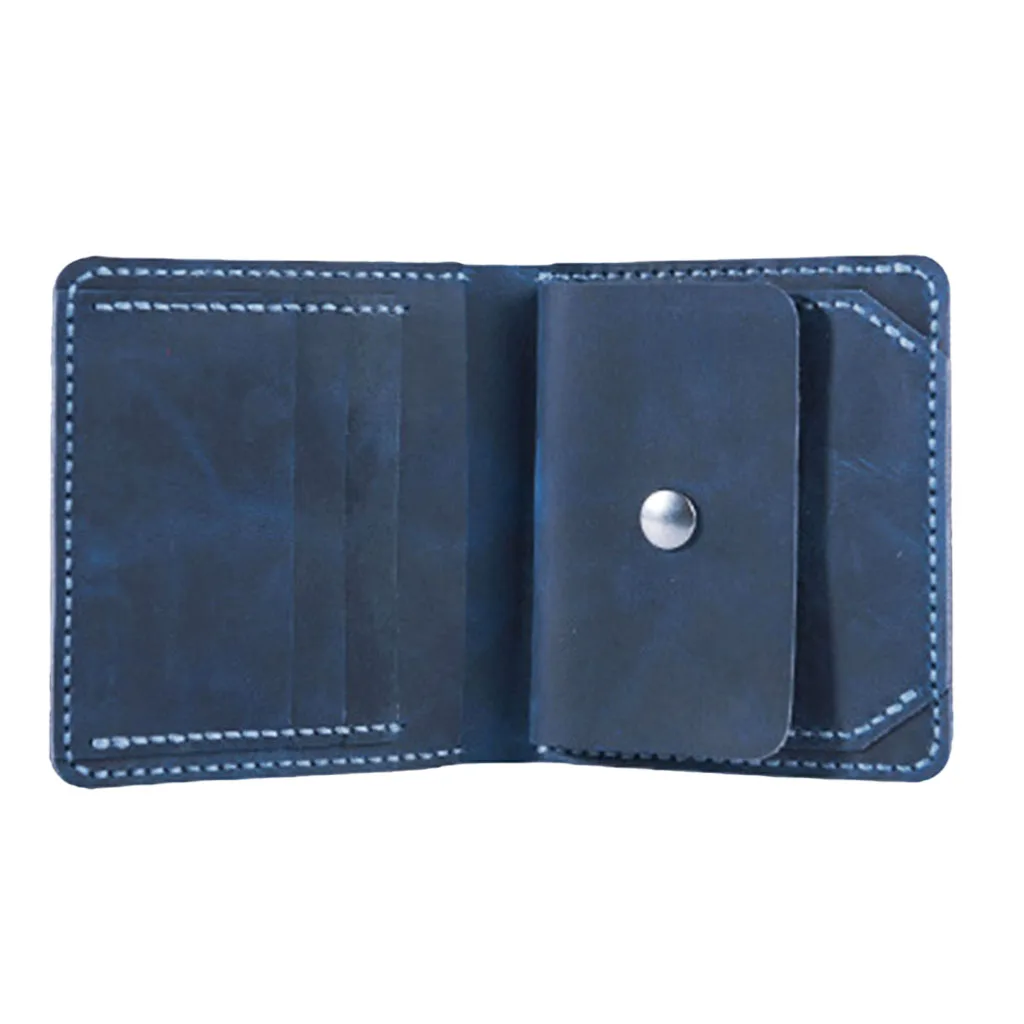 Vintage DIY Leather Short Wallet Purse Card Holder Kit Leather Blanks Set for DIY Purse Making