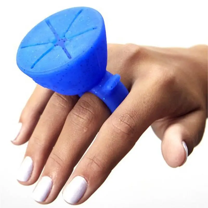 Wearable Silica Gel Fingernail Bottle Pad Nail Polish Bottle Base Portable Bottle Cover New Products Nail Polish Bottle Cov