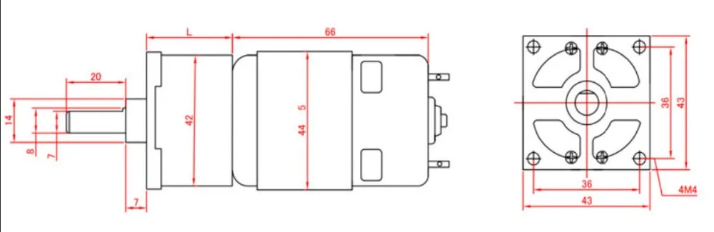 drawing of 775dc motor