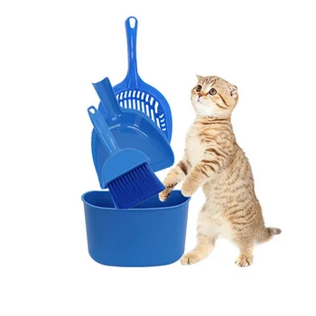 

New 4Pcs Cat Litter Shovel Pet Cleanning Tool Set Plastic Scoop Cat Sand Cleaning Product Toilet For Dog Food Spoons Hot Sale