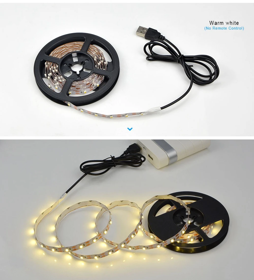 USB Светодиодная лента лампа 2835SMD DC5V гибкий светодиодный светильник лента 1 м 2 м 3M 4M 5 м HD ТВ Настольный экран подсветка Смещенный светильник ing