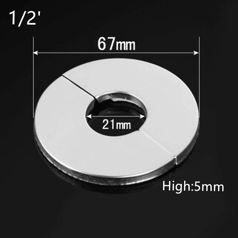 1PC 1/2' 3/4' 1' Faucet Shower Pipe Plug Wall Faucet Hole Stainless Steel Cover Wall Hole Cover Telescopic Decorative