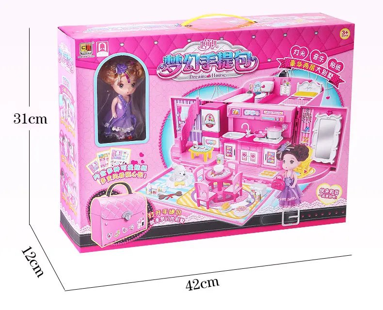 Xiaoling игрушка Северная Америка Игрушка день рождения девушки игровой дом сумочка-игрушка Dreamy кухня девушки блистер работает