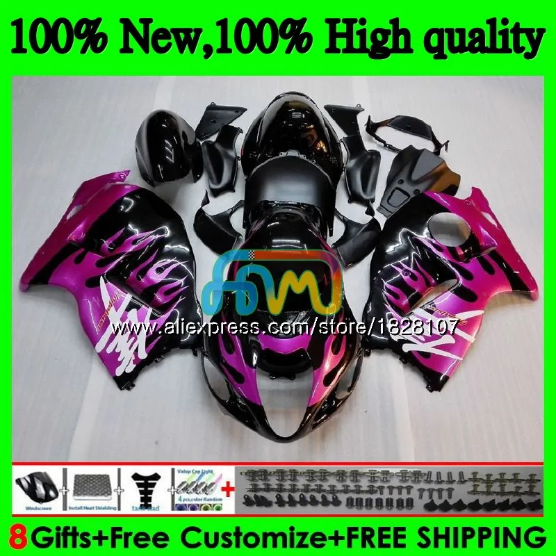 Розовый пламя GSXR-1300 для SUZUKI Hayabusa GSXR1300 96 02 03 04 05 06 07 49BS. 30 GSXR 1300 2002 2003 2004 2005 2006 2007 обтекатель