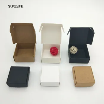 

2020 Natural Kraft paper gift packaging box,small craft box folding kraft paper,brown handmade soap paper cardboard box