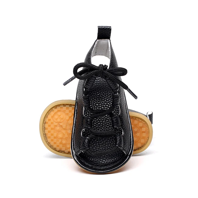 Black New High Quality Nubuck Leather Baby Summer boots fashion Roman girls kids shoes toddler baby girl moccasins shoes - Color: Black