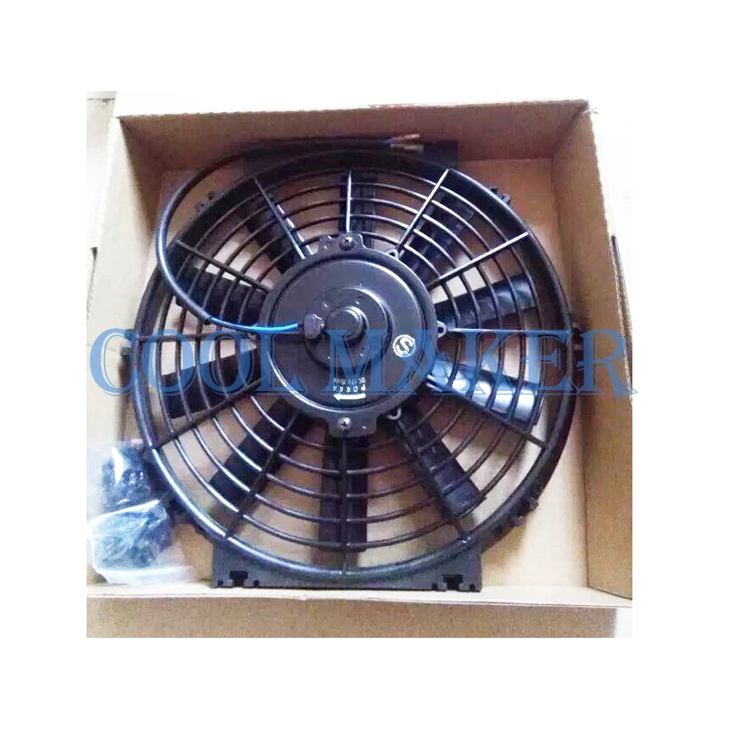 Car Ac System Condenser Cooling Motor Fan 10 Inch 12v/24v Blowing A/c