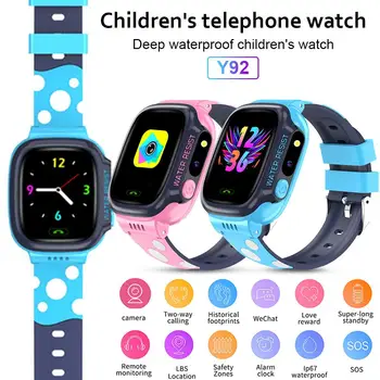 

Y92 Children's Smart Watch 1.44 Inch Screen Smart Watch WiFi Positioning GPS IP67 Waterproof Photo Music Call Watch For Kids