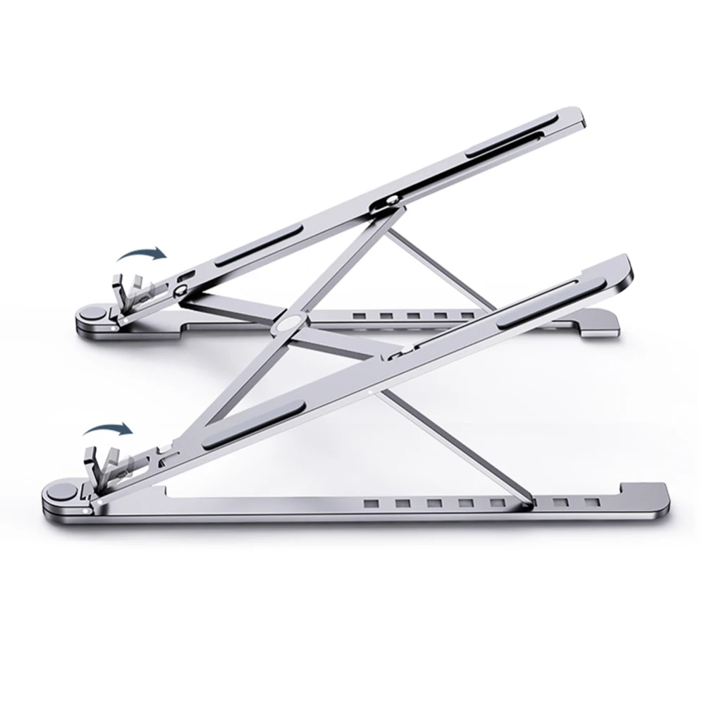 Comprar Estante de refrigeración plegable de ángulo ajustable de aleación de aluminio de escritorio portátil titular de oficina Universal antideslizante soporte de ordenador portátil