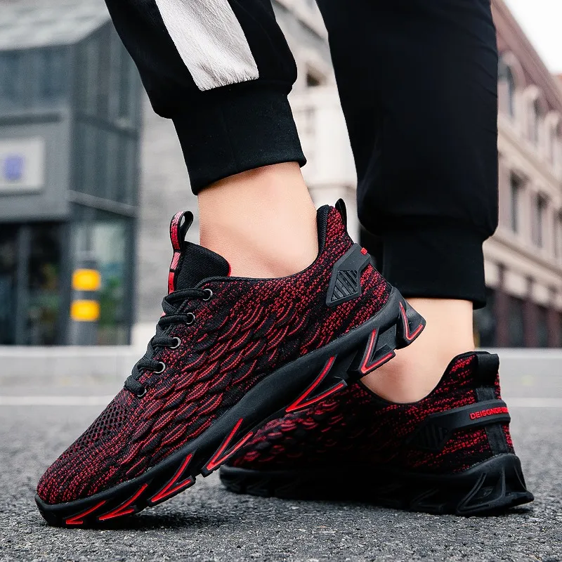 

RELKA New Sports Running Shoes Men tennis masculino weaving Sneakers Breathable Mesh Big Size 45 46 47 48 Men Shoes Y21