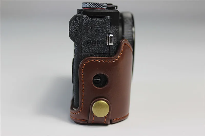 Портативный чехол из PULeather для камеры, сумка для Canon G7 X Mark III G7XIII G7X3 G7XM3, защитная полуоболочка с отверстием для батареи