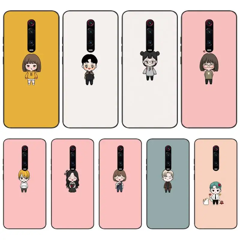 

Cute Small Person Phone Case For Xiaomi Note 10 Pro 9 SE 9T Pro Cover For Redmi Note 9s 8 Pro K20