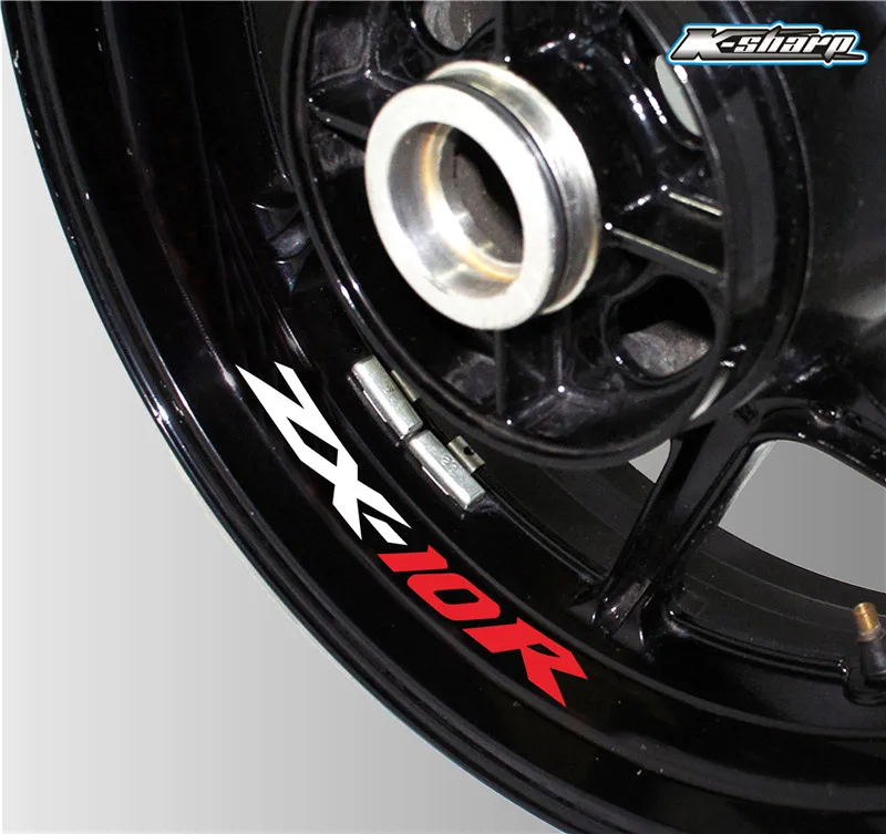 Высокое качество moto rcycle rim логотип наклейка светоотражающие Аксессуары для автомобиля для kawasaki zxzx10r наклейки