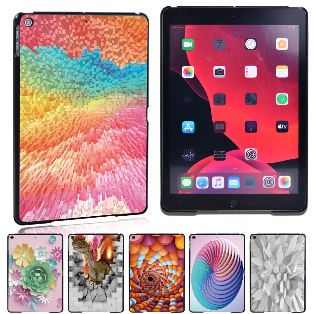 Per Apple Ipad Mini 1/2/3/4/5/Ipad2/3/4/Ipad (5A/6A/7Th Gen)/Aria/Aria 2/Air3/Pro/Pro(1St/2Nd Gen) 3D Art Duro Borsette Tablet Caso