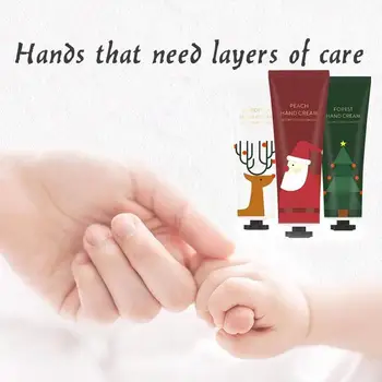 

3pcs Christmas Hand Repair Cream Set Moisturizing Nourishing Skin Lighten Fine Lines Hand Care Cream Winter Gift