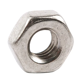

New 100Pcs M3 3mm Female Thread Hex Metal Nut Fastener Silver Tone