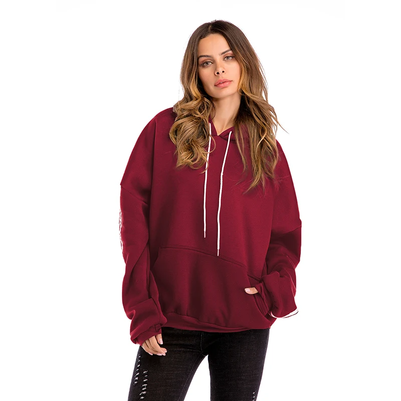 

2019 Autumn and Winter New Plus Velvet Sweatshirts Harajuku Female Hoodies Head Long Sleeve Loose Plus Size Casual Hoodies Tops
