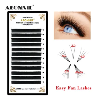 

Abonnie Blooming lashes 0.03easy fan Individual eyelash extension high-quality volume soft natural of flowering false