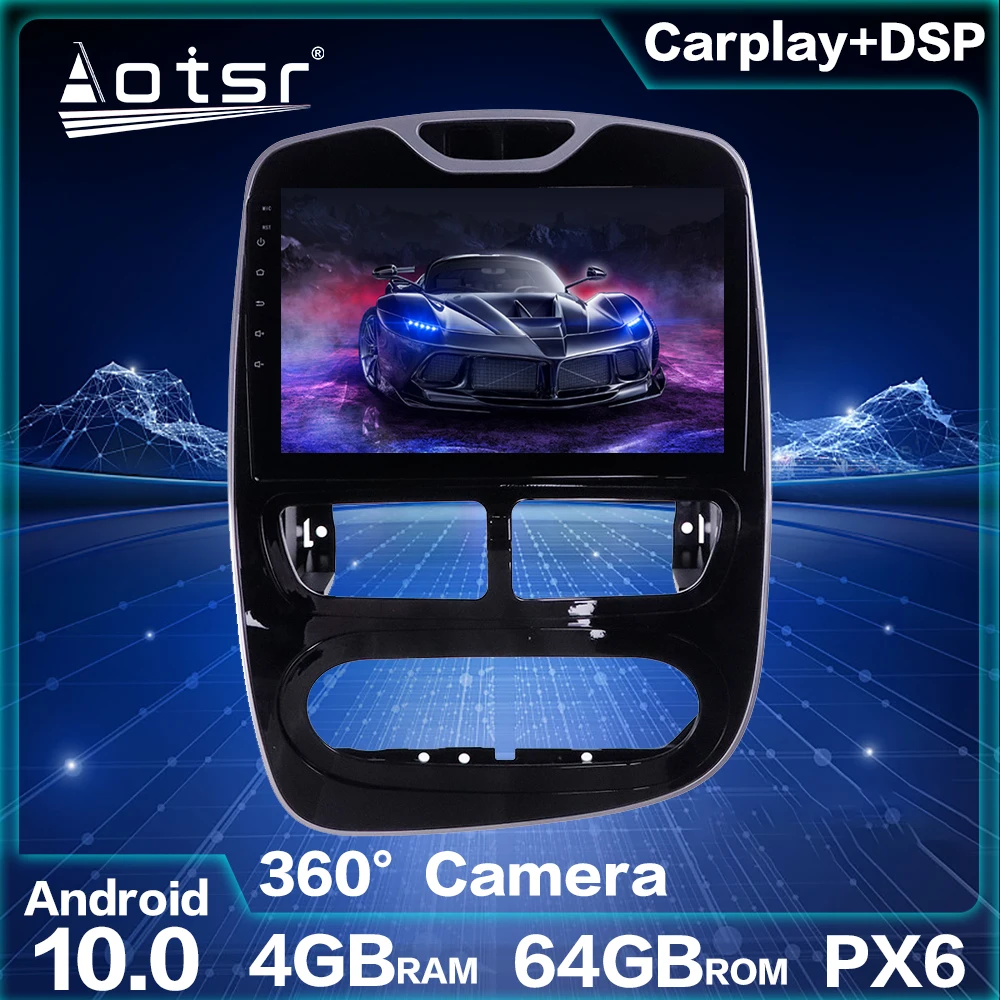 

Автомобильный мультимедийный плеер для Renault Clio 4 IV Android 10,0 стерео 2013 2014 2015 Автомобильный GPS-навигатор PX6 автомобильный аудиоблок DSP
