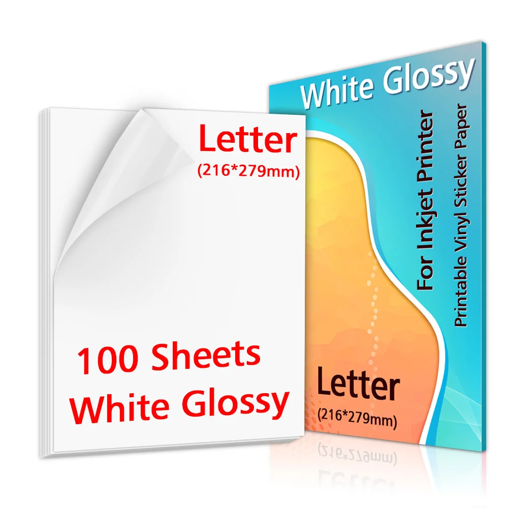 Printable Waterproof Sticker Paper | Inkjet Sticker Paper Waterproof - 100  Sheets - Aliexpress