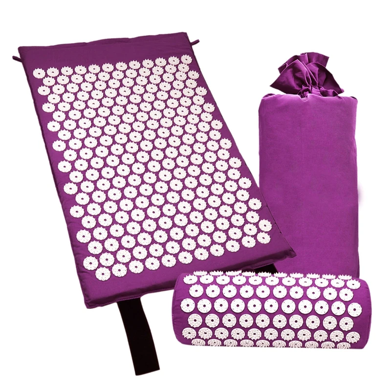 

Acupressure Massage Mat with Pillow for Stress/Pain/Tension Relief Body relax