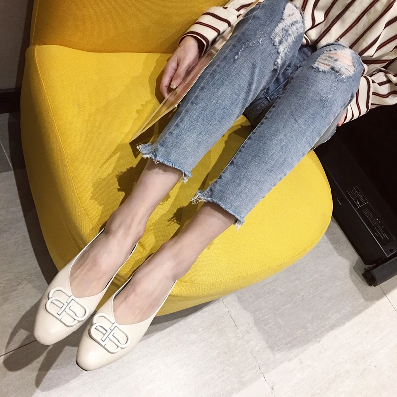 

Ballet flats Zapatos De Mujer Zapatos Mujer Soft PU Loafers Women flats Basic Solid Casual Slip-on Rubber Round Toe Shallow