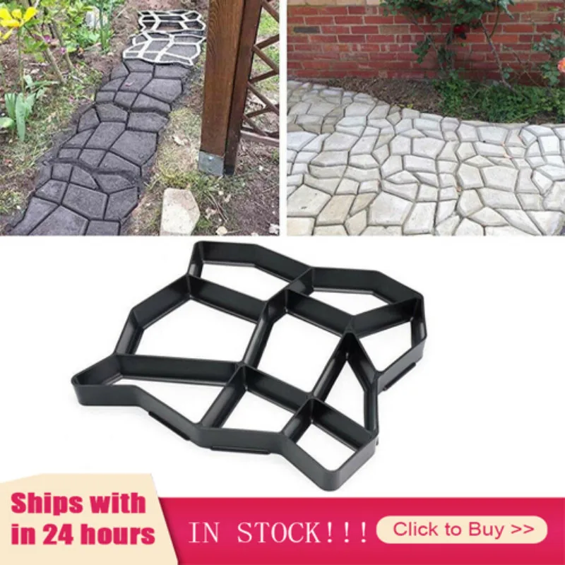 Paving Pavement Mold Walk Maker ABS Reusable Heavy Duty Pavement Concrete Mould Path Maker Moulds Garden Stepping Stones Mould