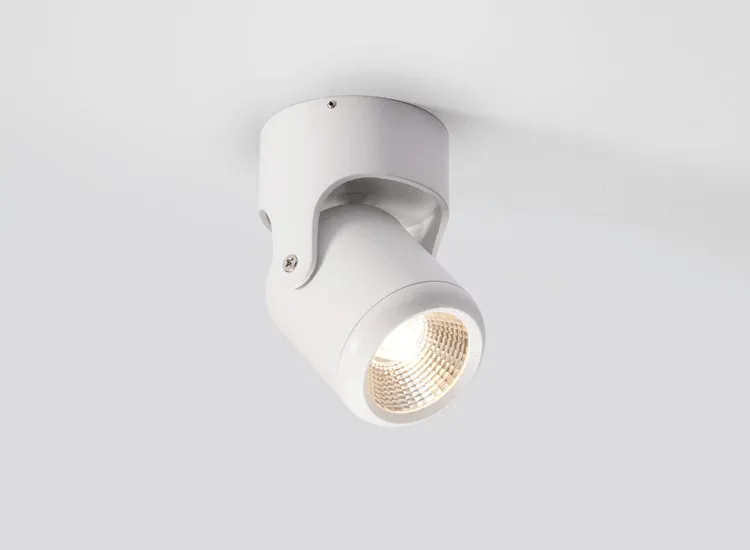 White Black Dimmable Rotating LED Downlights Surface Mounted Adjustment COB AC85-265V 8W 10W 12W 15W LED Ceiling Lamp Spot light