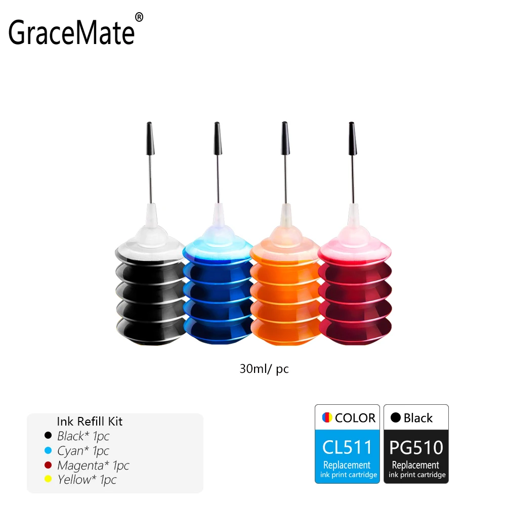 GraceMate PG510 CL511 чернильный картридж совместимый для Canon 510 511 XL MP240 MP250 MP260 MP280 MP480 MP490 IP2700