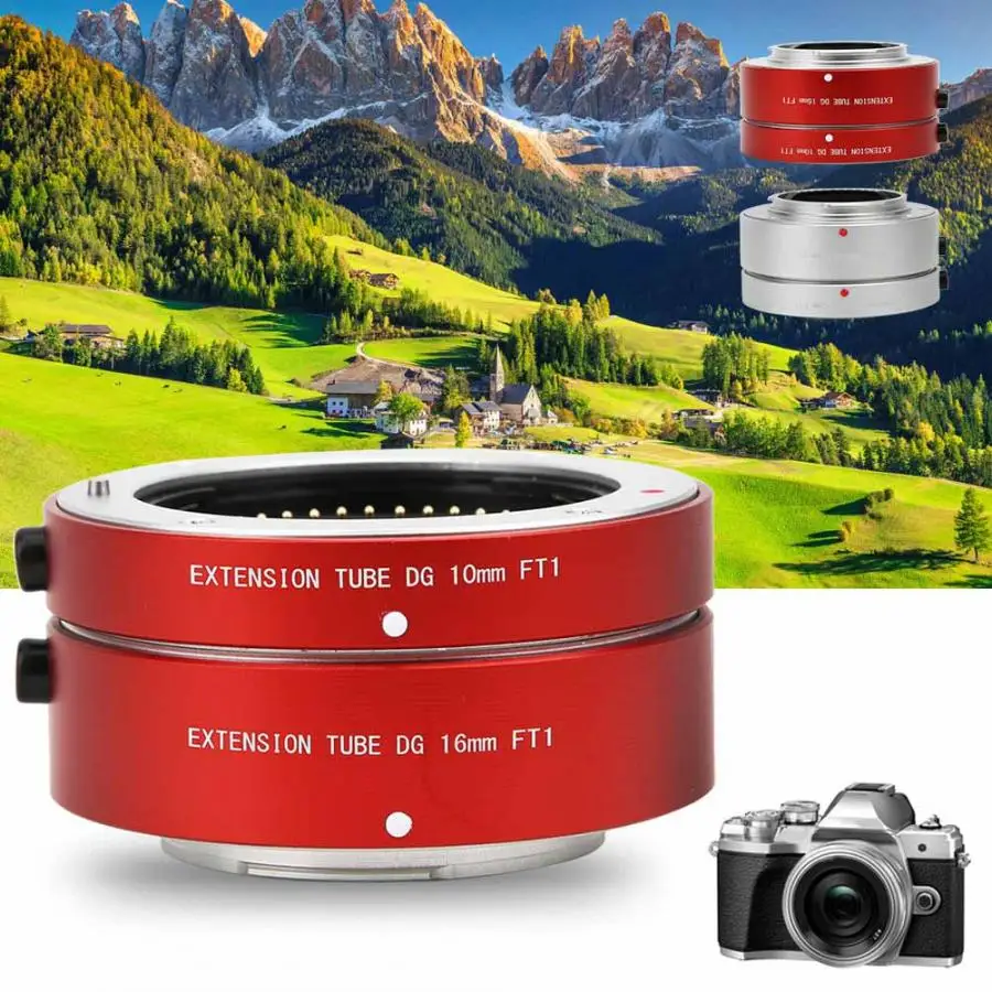 FT1 Автофокус Макро Удлинитель объектива переходное кольцо 10 мм+ 16 мм для Olympus M4/3 Крепление Камеры len аксессуары