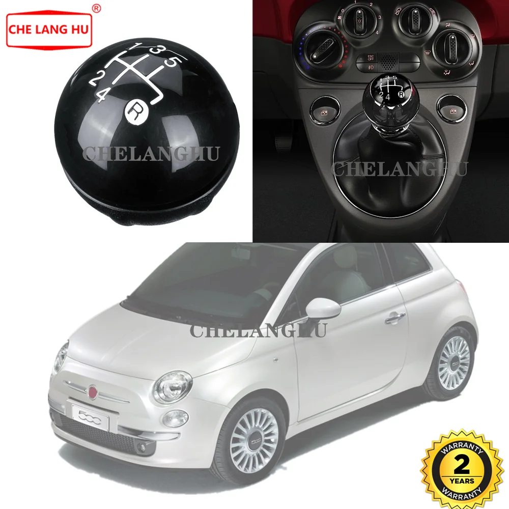 

For Fiat 500C 2009 2010 2011 2012 2013 2014 2015 Car-styling 5 Speed Gear Shift Stick Knob Level