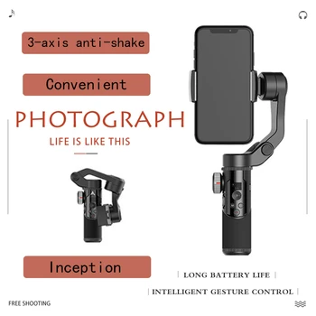 

3-axis Handheld gimbal stabilizer anti-shake for iPhone 7 8 11 pro xiaomi huawei compact portable foldable vlog artifact smart