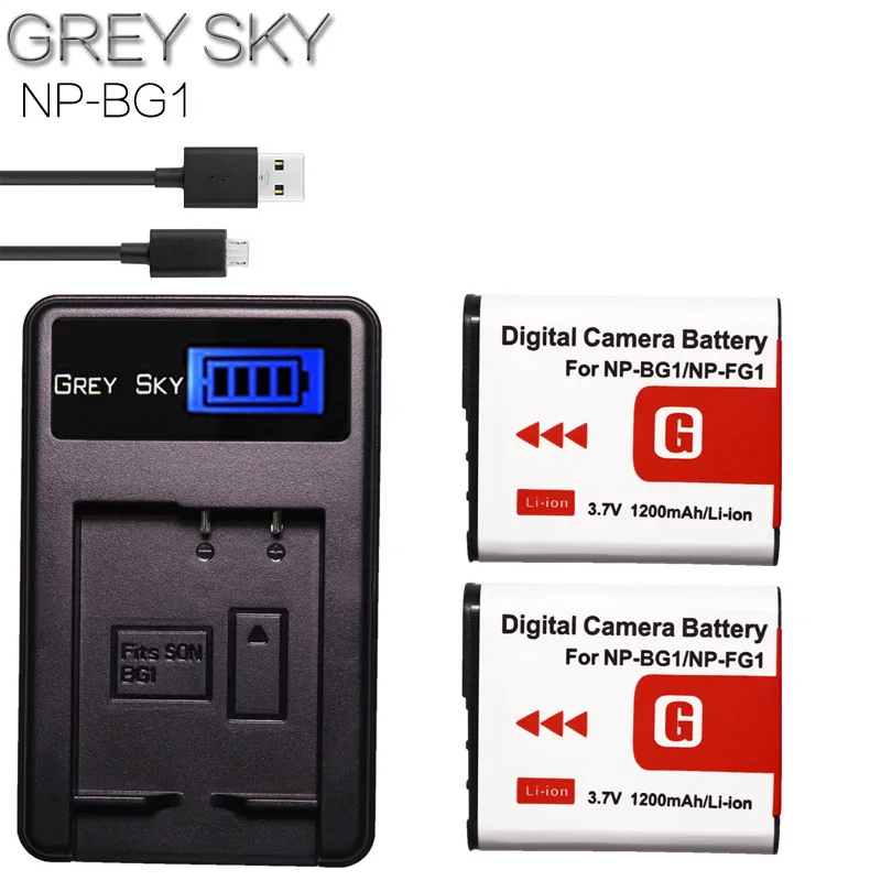 1200 мА/ч, NP-BG1 NP BG1 NPBG1 Батарея+ ЖК-дисплей USB Зарядное устройство для sony DSC-H3 DSC-H7 DSC-H9 DSC-H10 DSC-H20 DSC-H50 DSC-H55 DSC-H70
