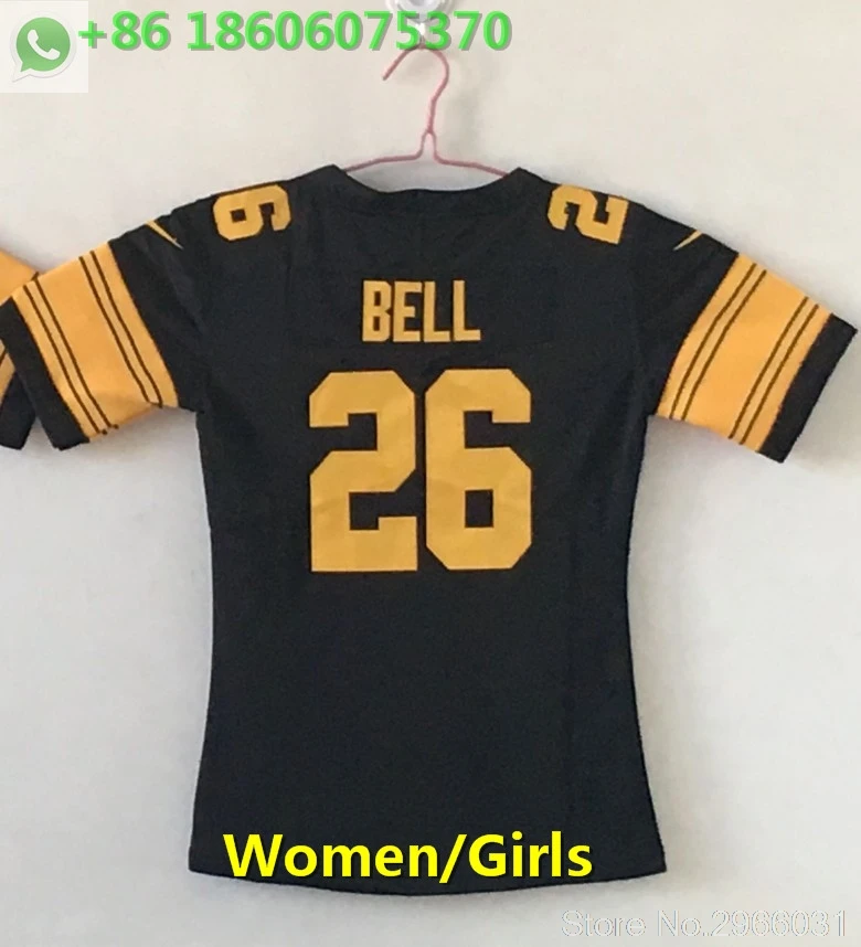 A+++ качество для женщин ben roethlisberger 7 Le'Veon Bell 26 Antonio коричневый 84 T.J. Ватт 90 Джерси Питтсбург