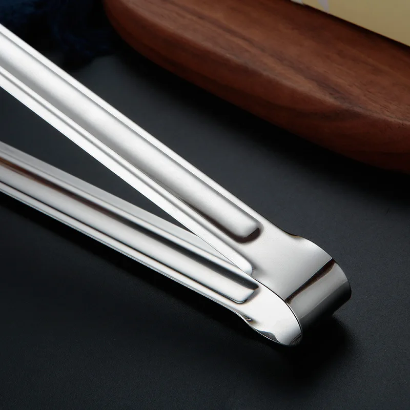 Food Tongs Stainless Steel BBQ Grilling Tong Food Clip Salad Bread Serving Tong Kitchen Barbecue Grilling Cooking Kitchen Tool food tongs