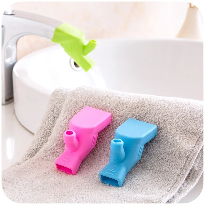 Водный безопасный резиновый кран ручной промывочный кран расширитель кухонные аксессуары кран для ванной комнаты Расширенный розовый зеленый синий