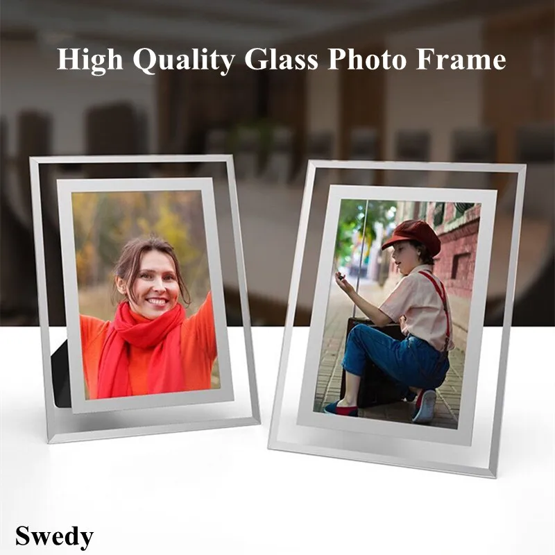 A5 A6 Glass Picture Frame Tabletop Mirror Photo Frames Desktop Display Document Frame/Certificate Frames Home Decoration