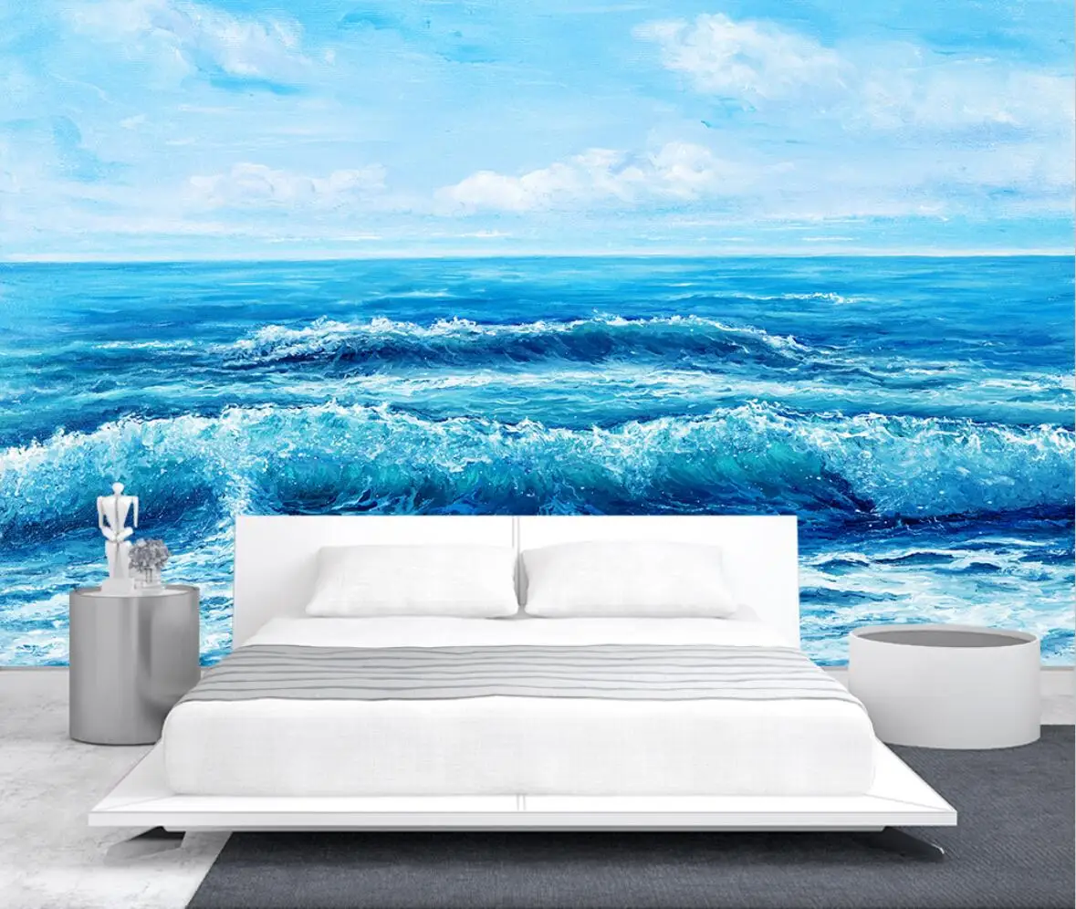 vista mar paisagem fundo papel de parede 03