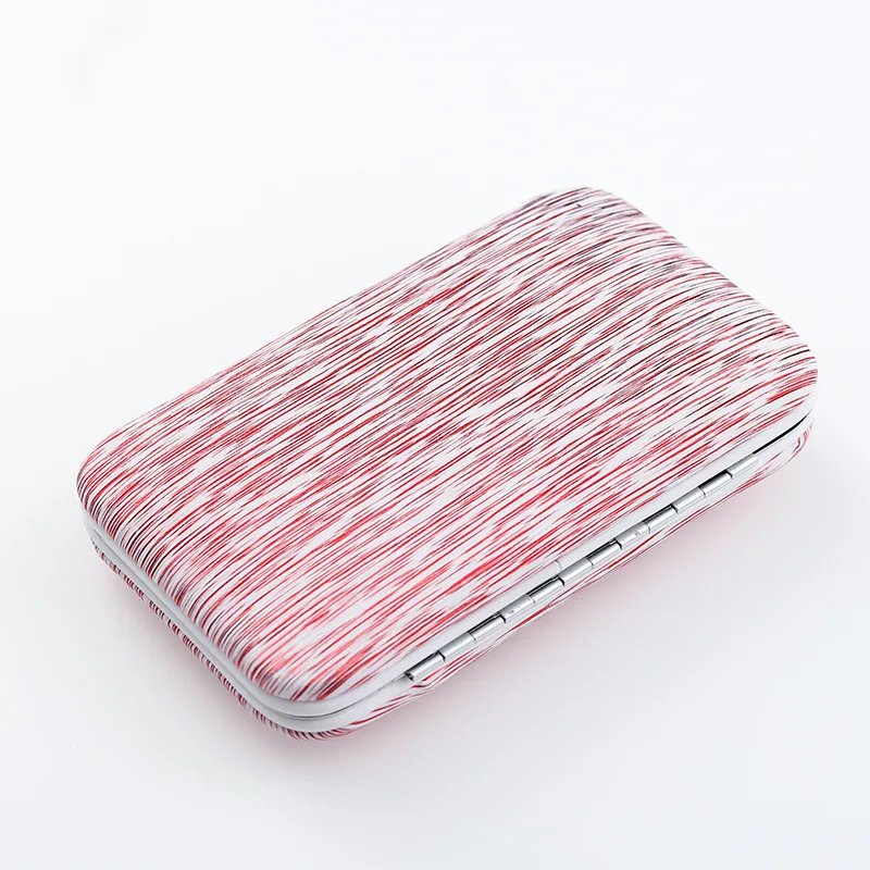 Китай красный цвет покрытие нержавеющая сталь маникюрный набор для ногтей