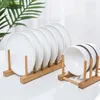 Bamboo Dish Plates Rack Drainboard Drying Drainer Storage Holder Stand Wooden Kitchen Cabinet Organizer for Plate/ Bowl/ Cup # ► Photo 1/6