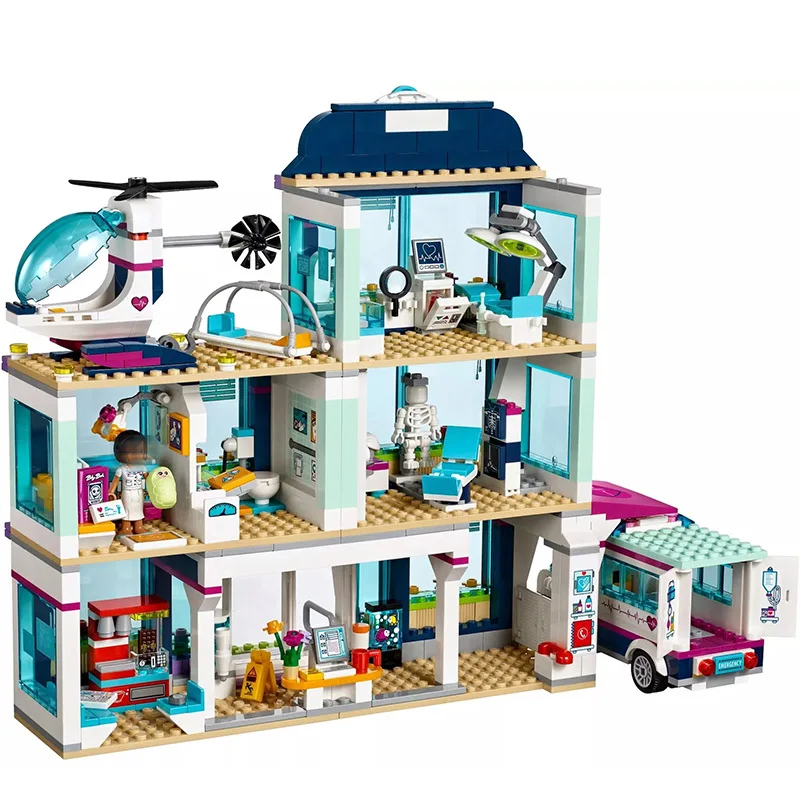 Для legoelys Friends City Heartlake больница скорой помощи Анна Эльза блок набор принцесса